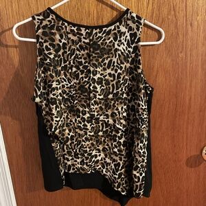 Rafaella animal leopard print top